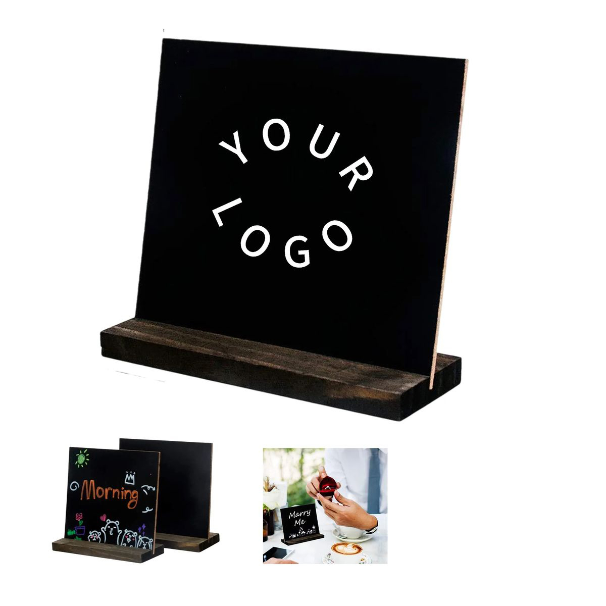 Mini Wood Chalkboard Stand with Smooth Writing Surface 2