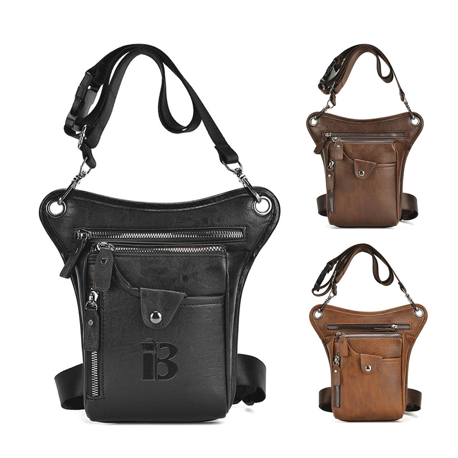 Leather Outdoor sports Waist Pack 2