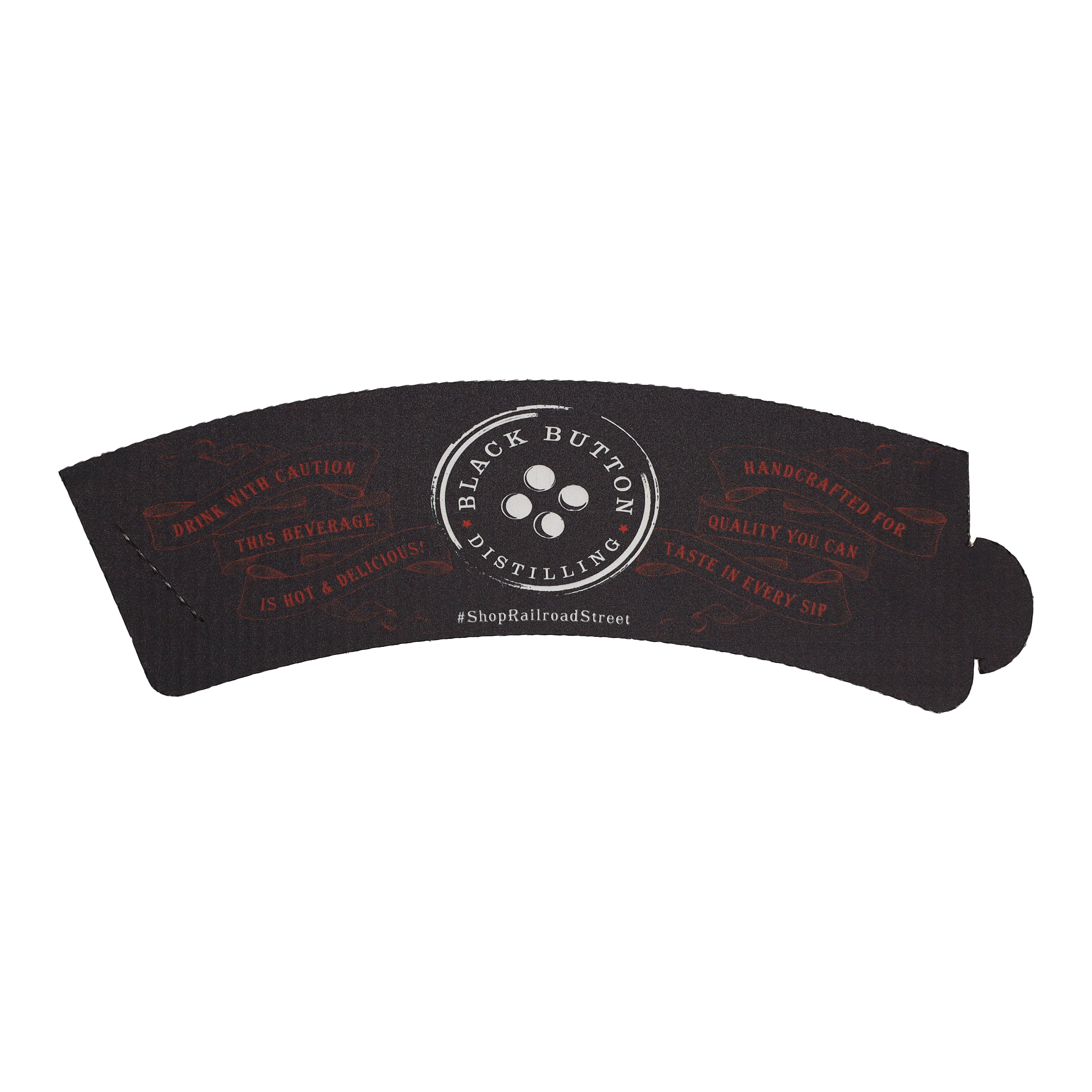8/9 oz Corrugated Beverage Sleeve White Digital Print 4