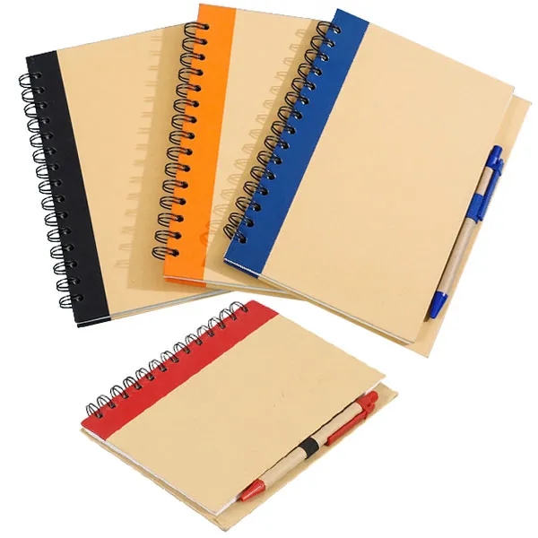 Recycled Spiral Notebook & Pen Set 5