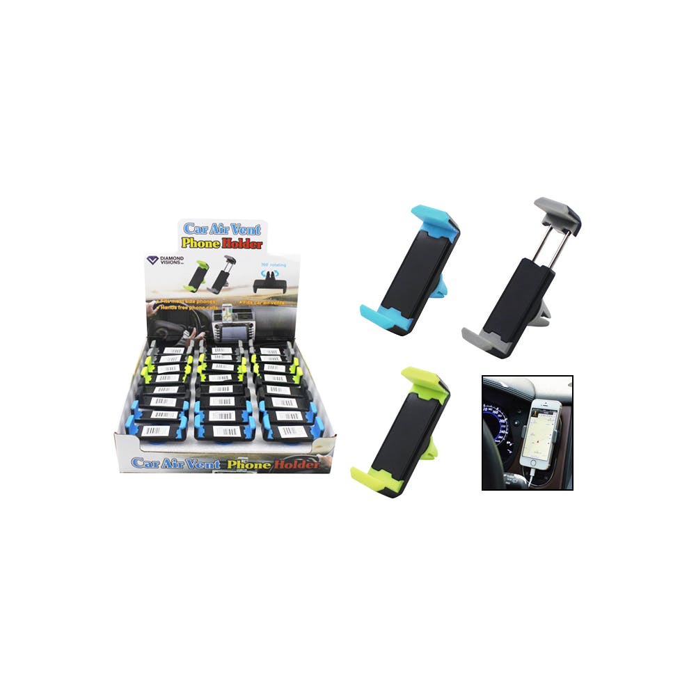 Hands-Free Car Vent Phone Holders Assorted Colors 2