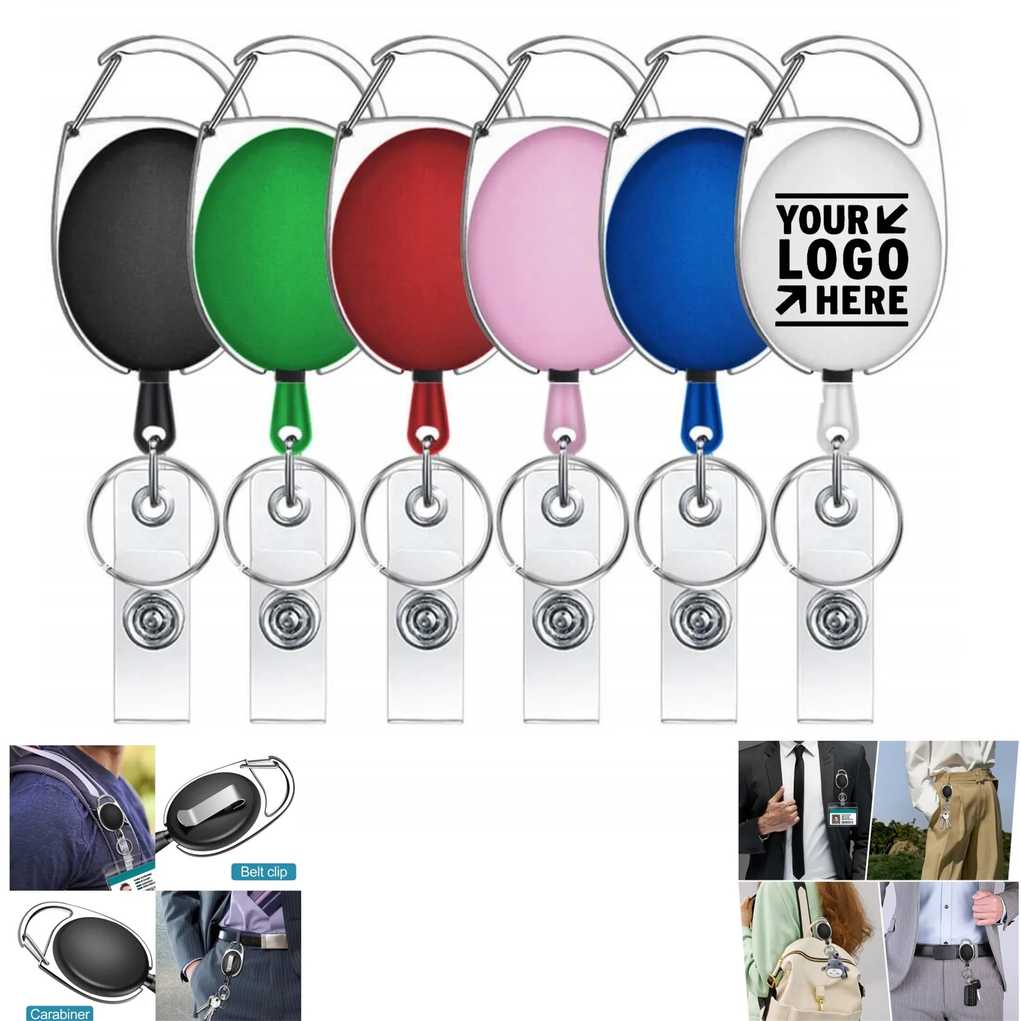 Retractable Badge Holder with Clip 2