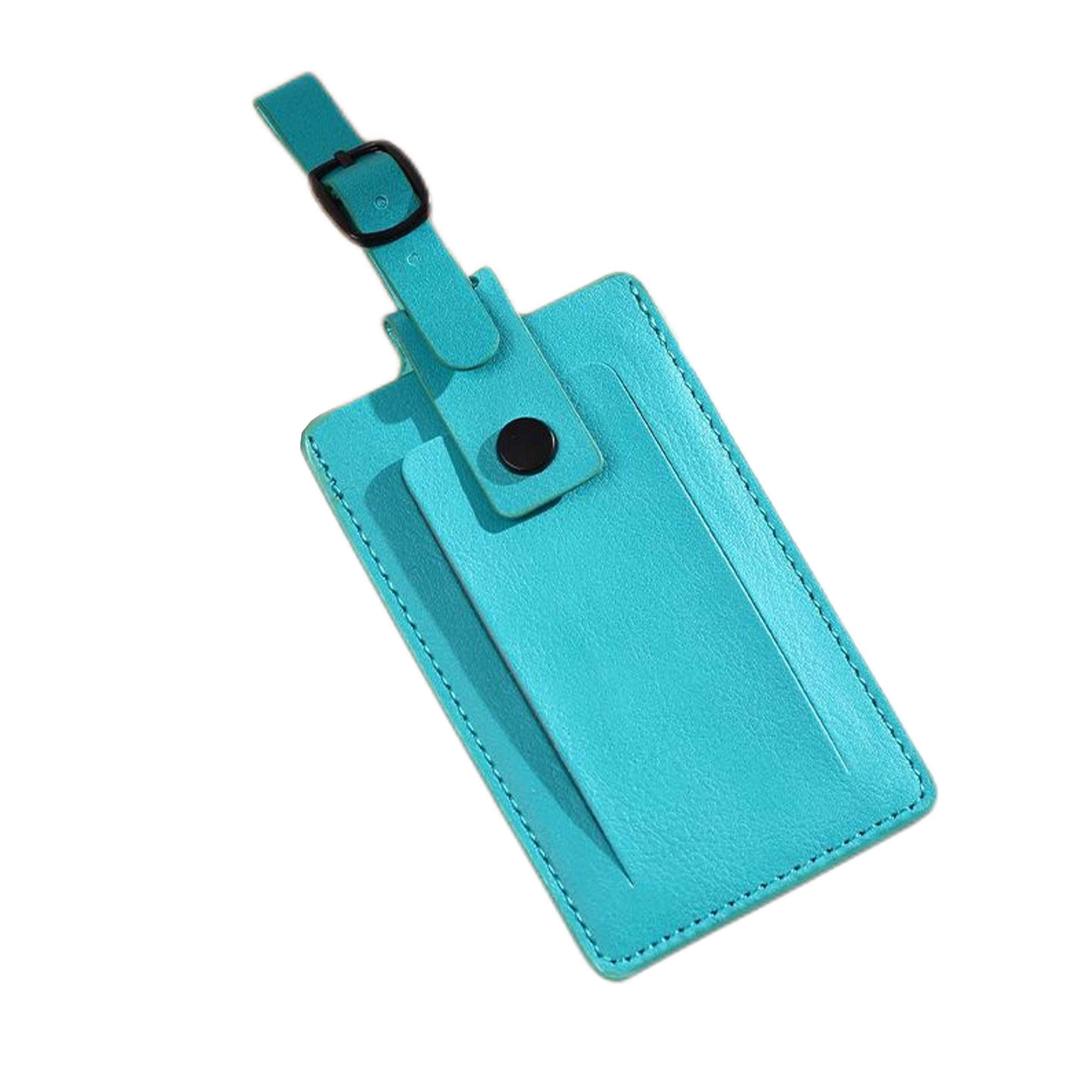 PU Leather Luggage Bag Tags with Snap 9