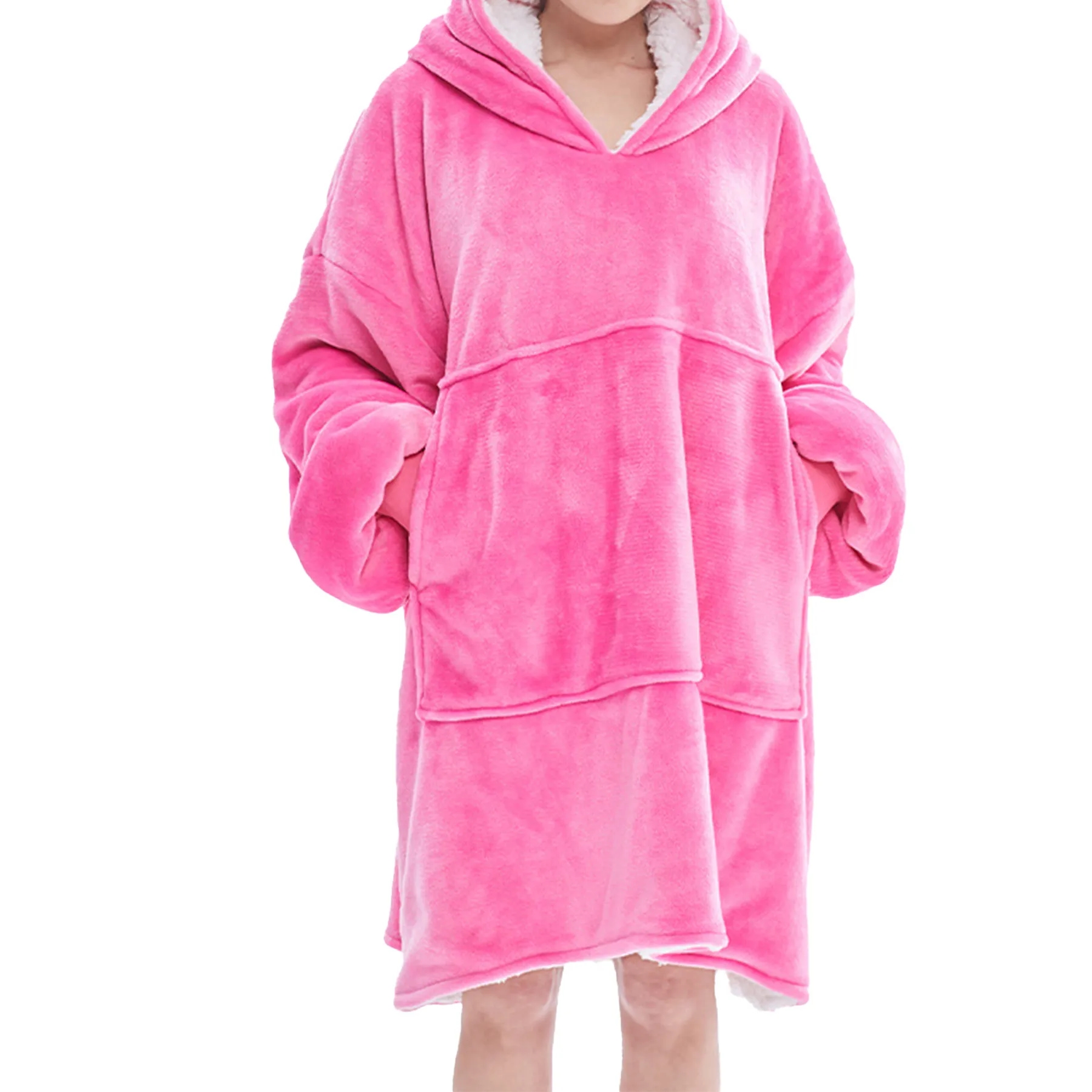 Flannel Hooded Lazy Blanket 13