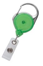 Translucent Carabiner Reel with Strap and Clip 2
