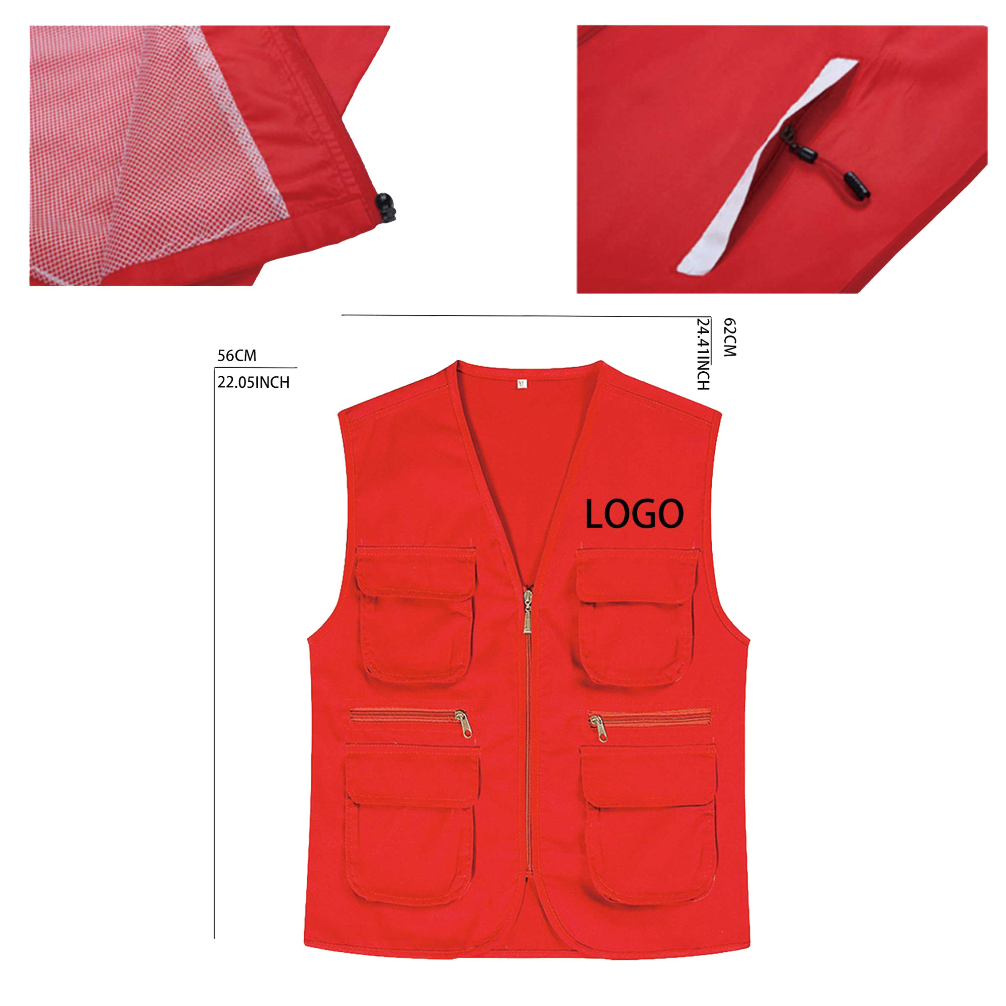 Volunteer Multi - Pocket Polyester Vest 3