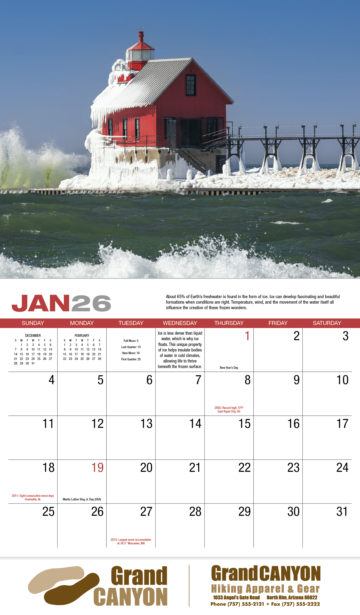 HotLine® Products Weather Almanac Appointment Calendar - Stapled 13