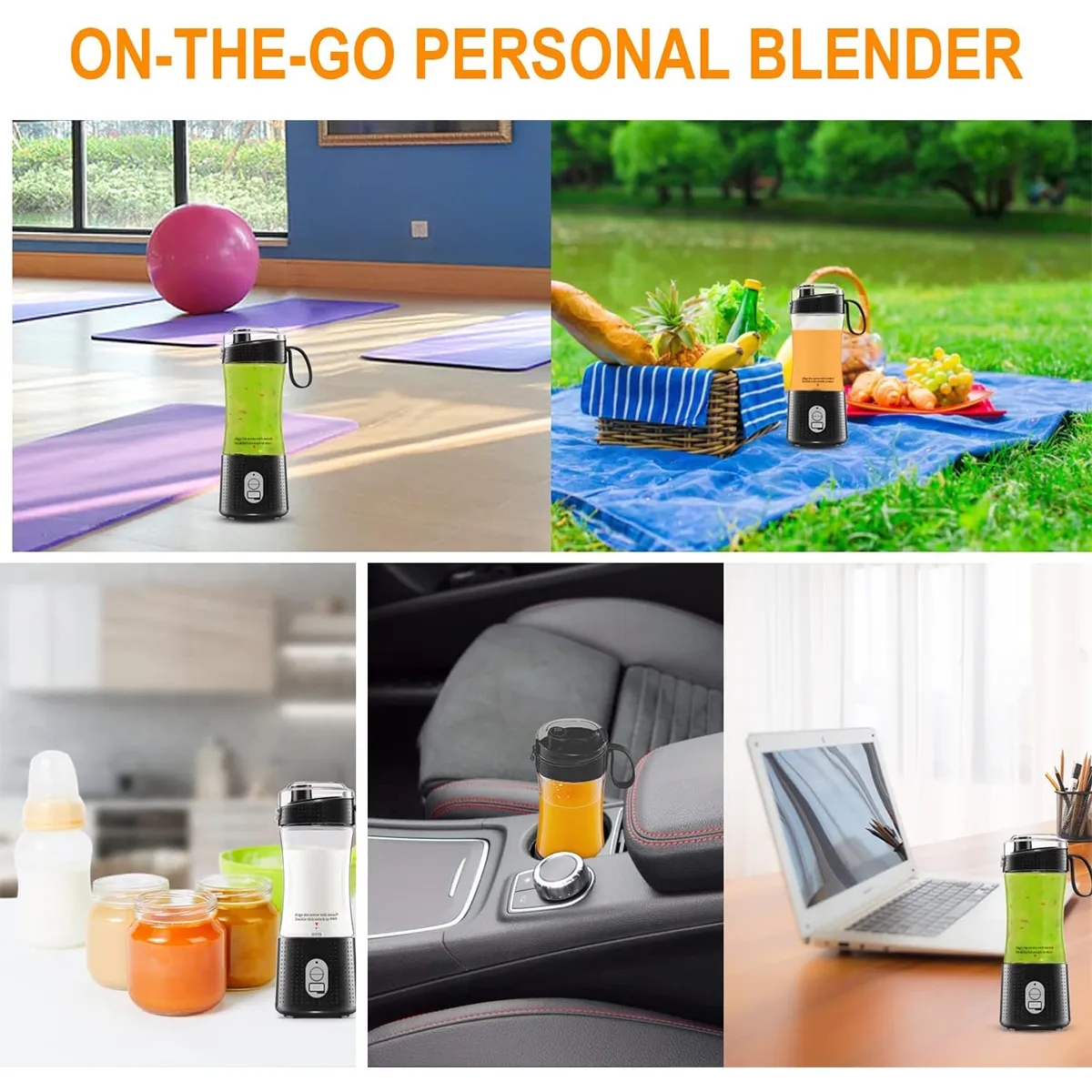 Custom Portable Durable Six Blades USB Rechargeable Blender 5