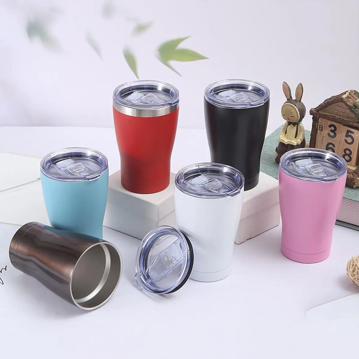 12oz Stainless Steel Cup with Lid Insulated Double Wall Mug 2