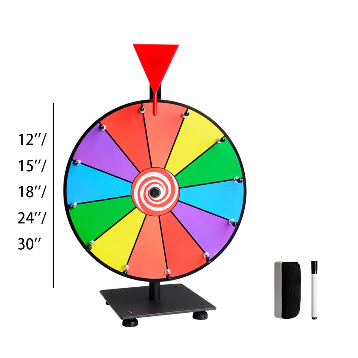 Spinning Prize Editable Wheel w/ Dry Erase Marker & Eraser 3