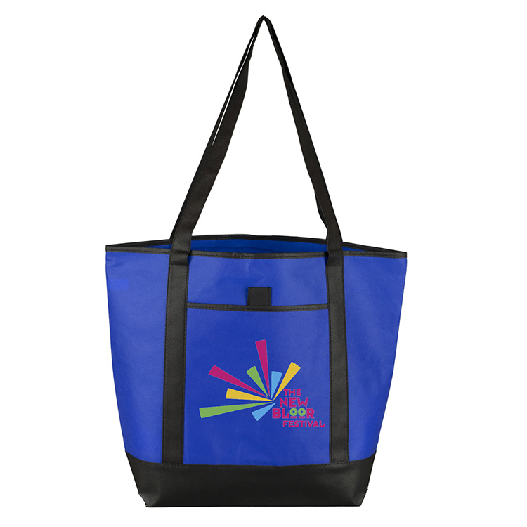 17-1/2"W x 13-1/2"H x 6"Gusset - "The CITY" Convention, Corporate, Travel and Beach Tote Bag 18