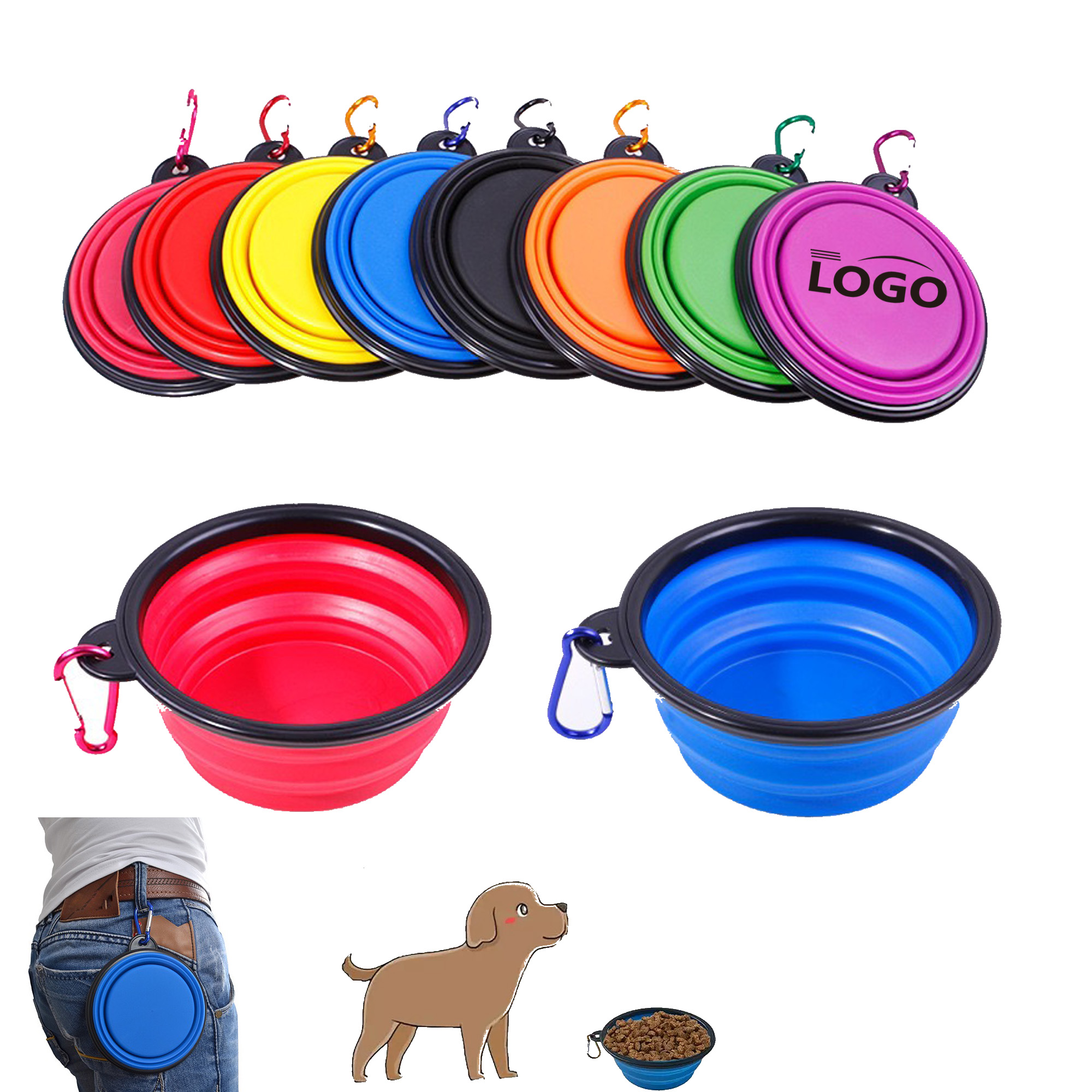 Collapsible Dog Bowls Pet Bowl For OutdoorMOQ50 2