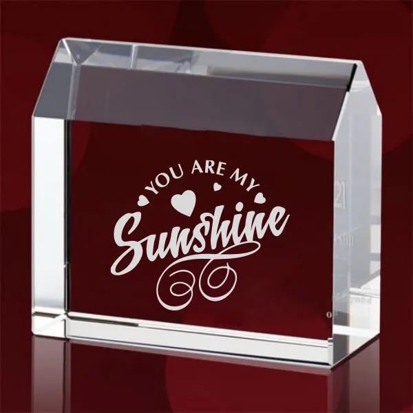 Crystal House Paperweight 3