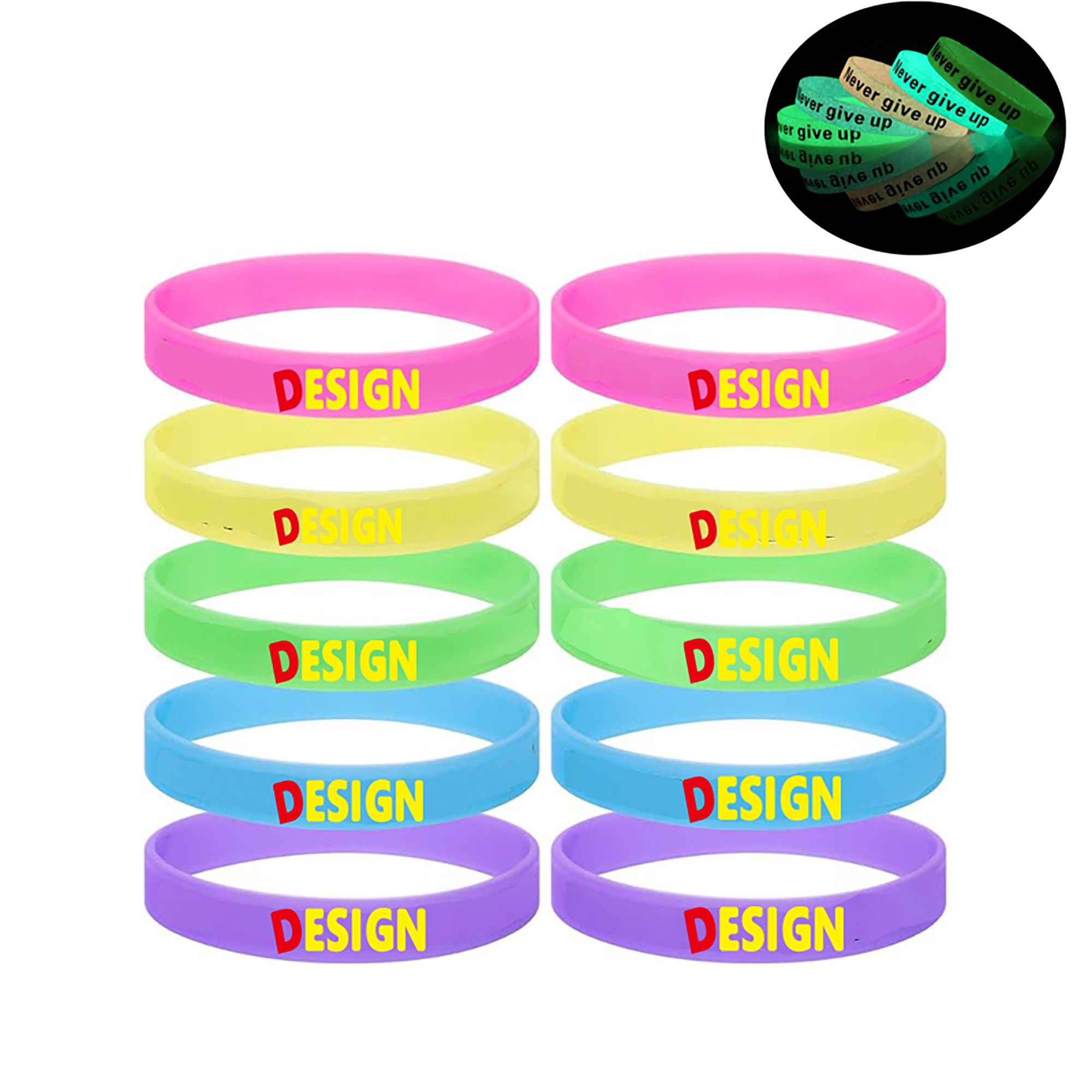 Glow in Dark Silicone Bracelet 1