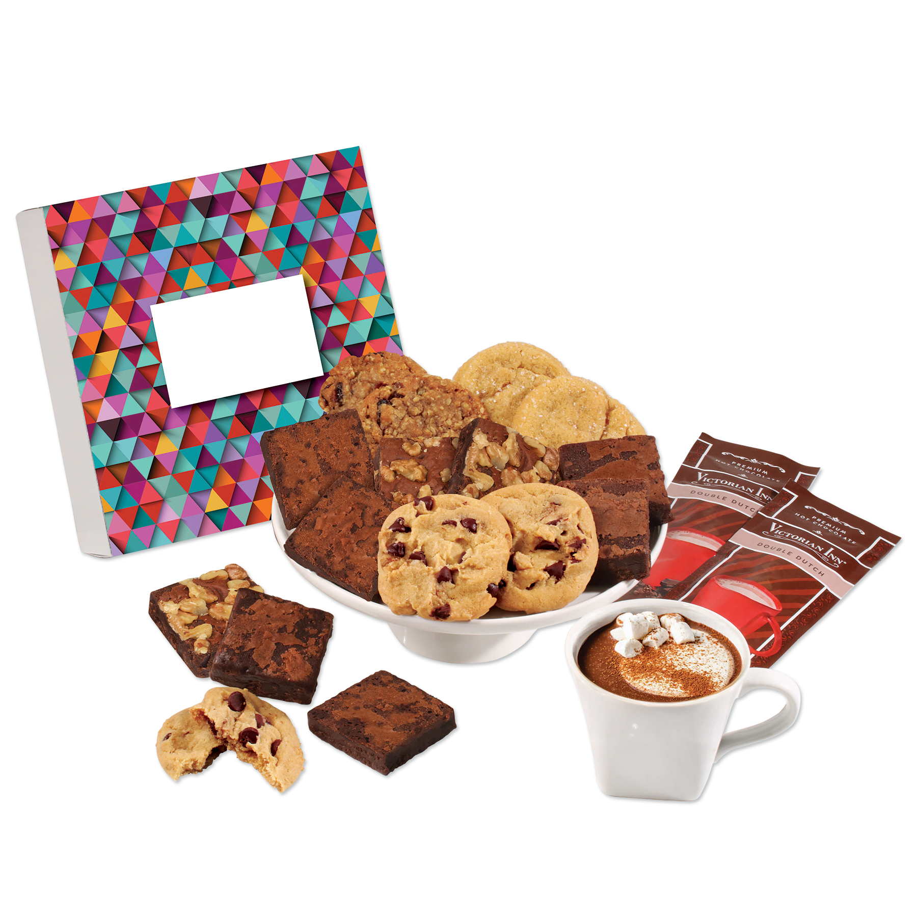 Gourmet Cookie & Brownie Gift Box with Triangles Sleeve 2