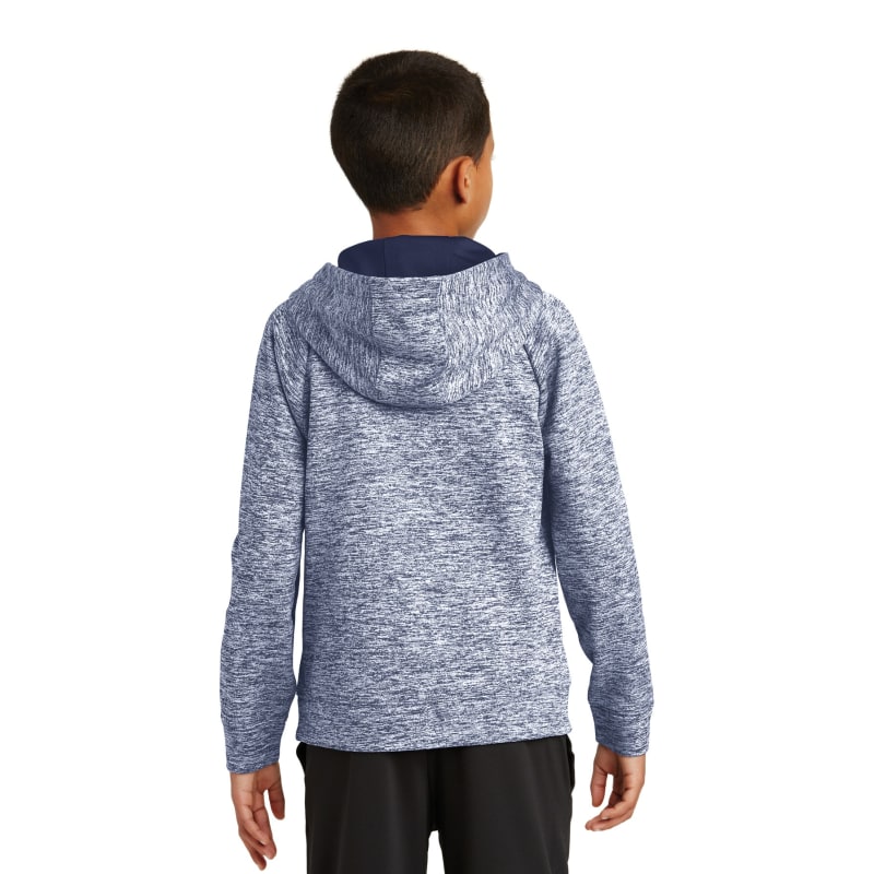 Sport-Tek Youth PosiCharge Electric Heather Fleece Hooded Pullover. 4
