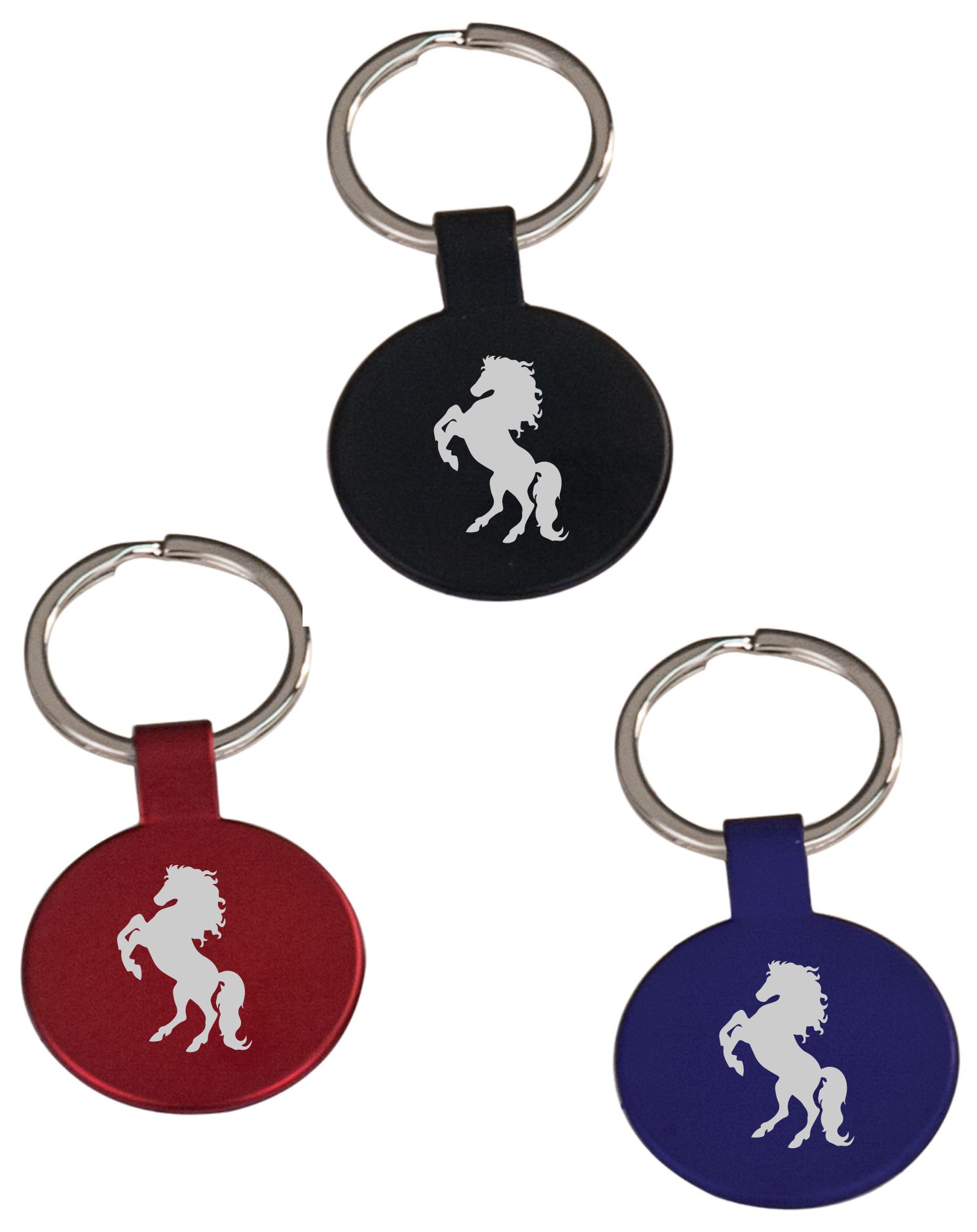 Round Metal Key Chain Laser Engraved