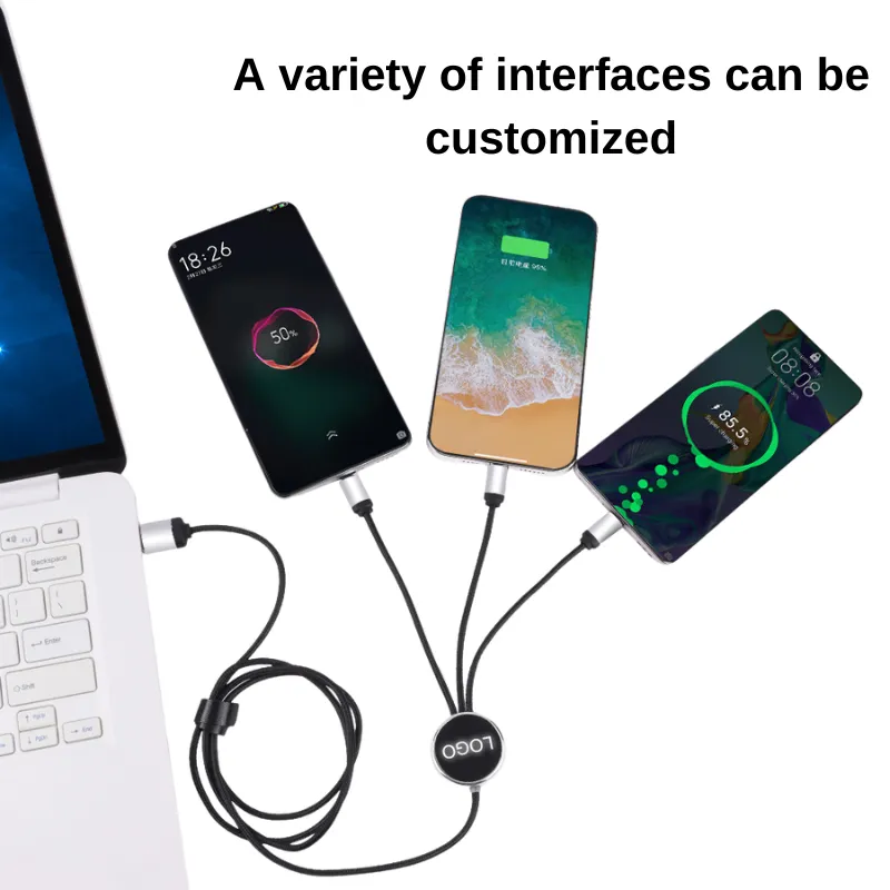 Custom LED Glow Logo 3-in-1 USB Cable 4