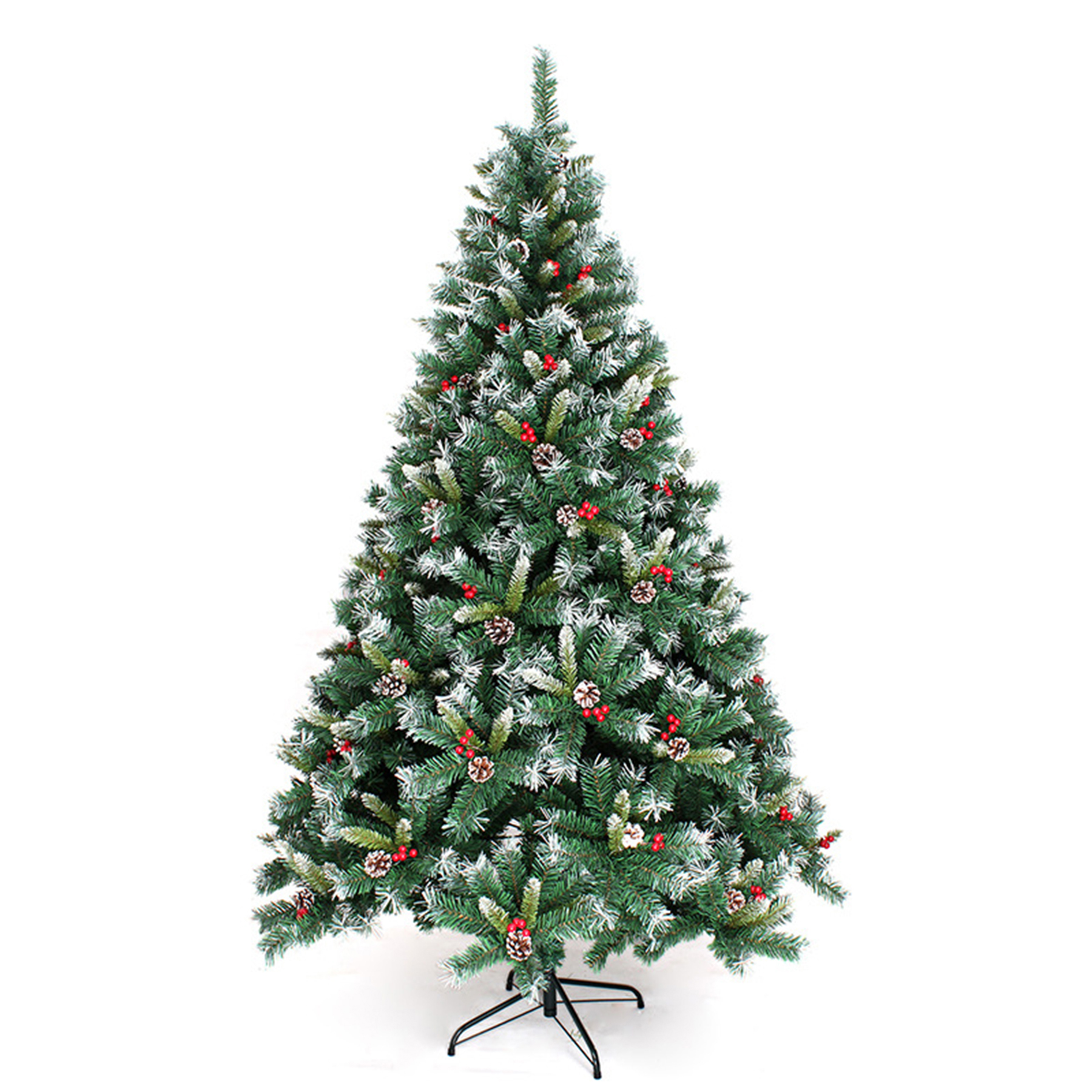 Pvc Red fruit pine cone rattan Christmas tree 2