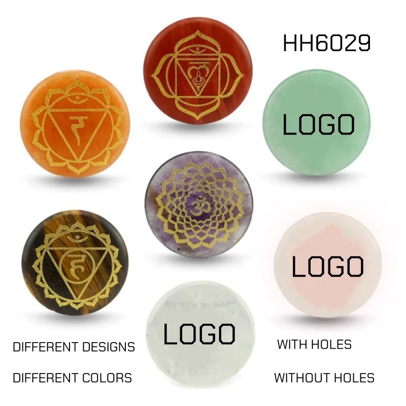 Engraved Pocket Stone Positive Rocks Gemstones Round 1