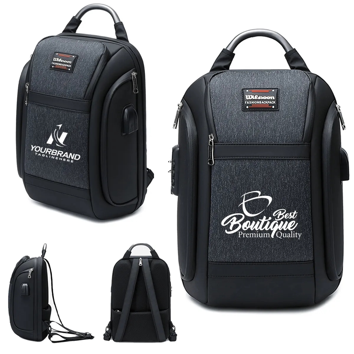 Business Anti Theft Waterproof Travel Shoulder Bag Backpack 1