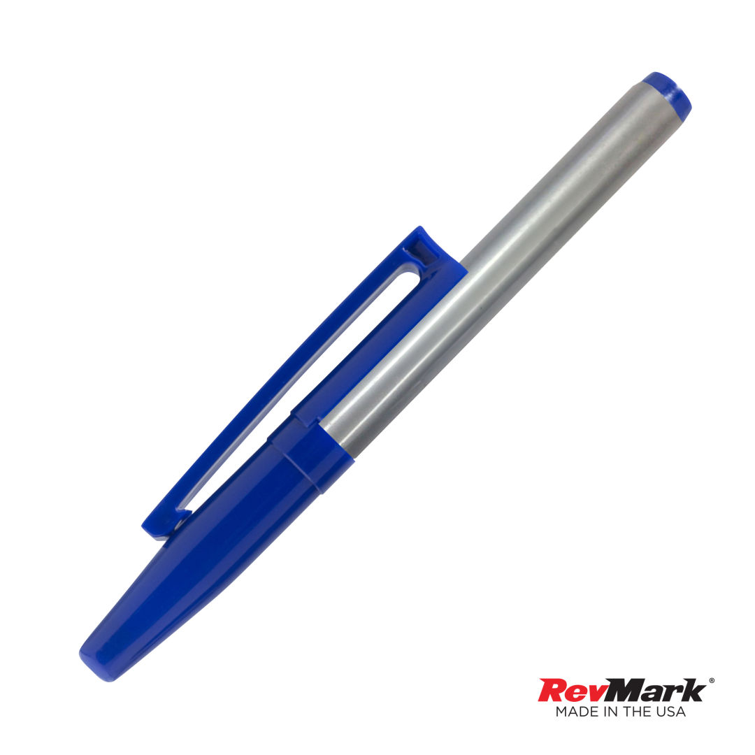 RevMark® Silver Barrel Industrial Permanent Marker w/clip 2