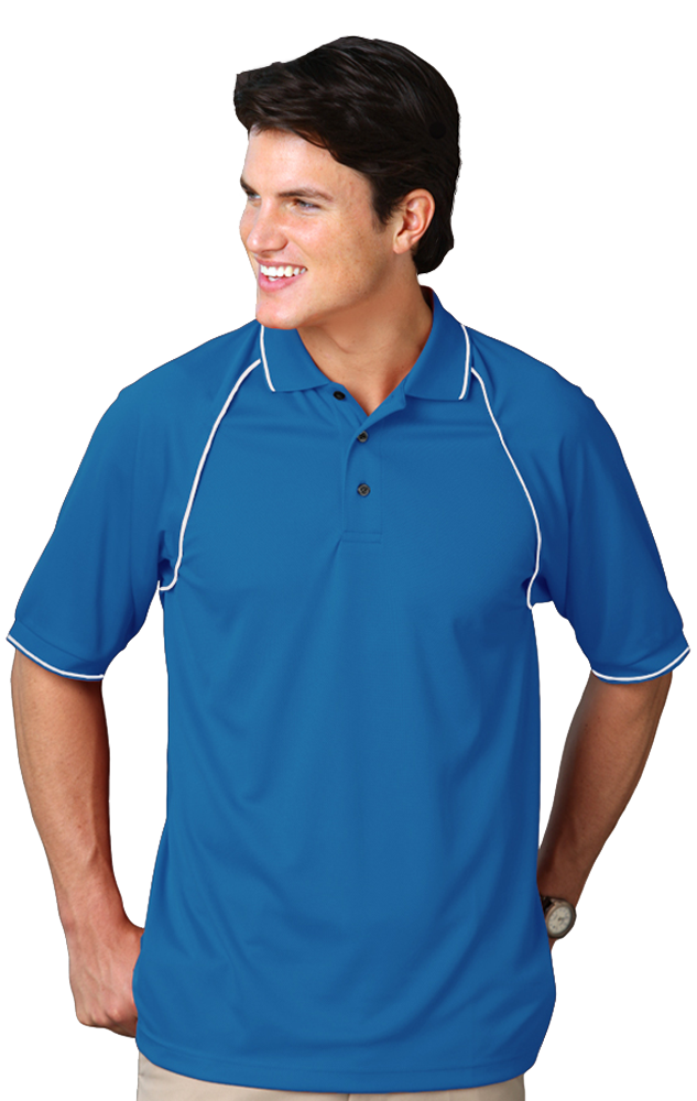 Men's Wicking Contrast Piping Polo 3