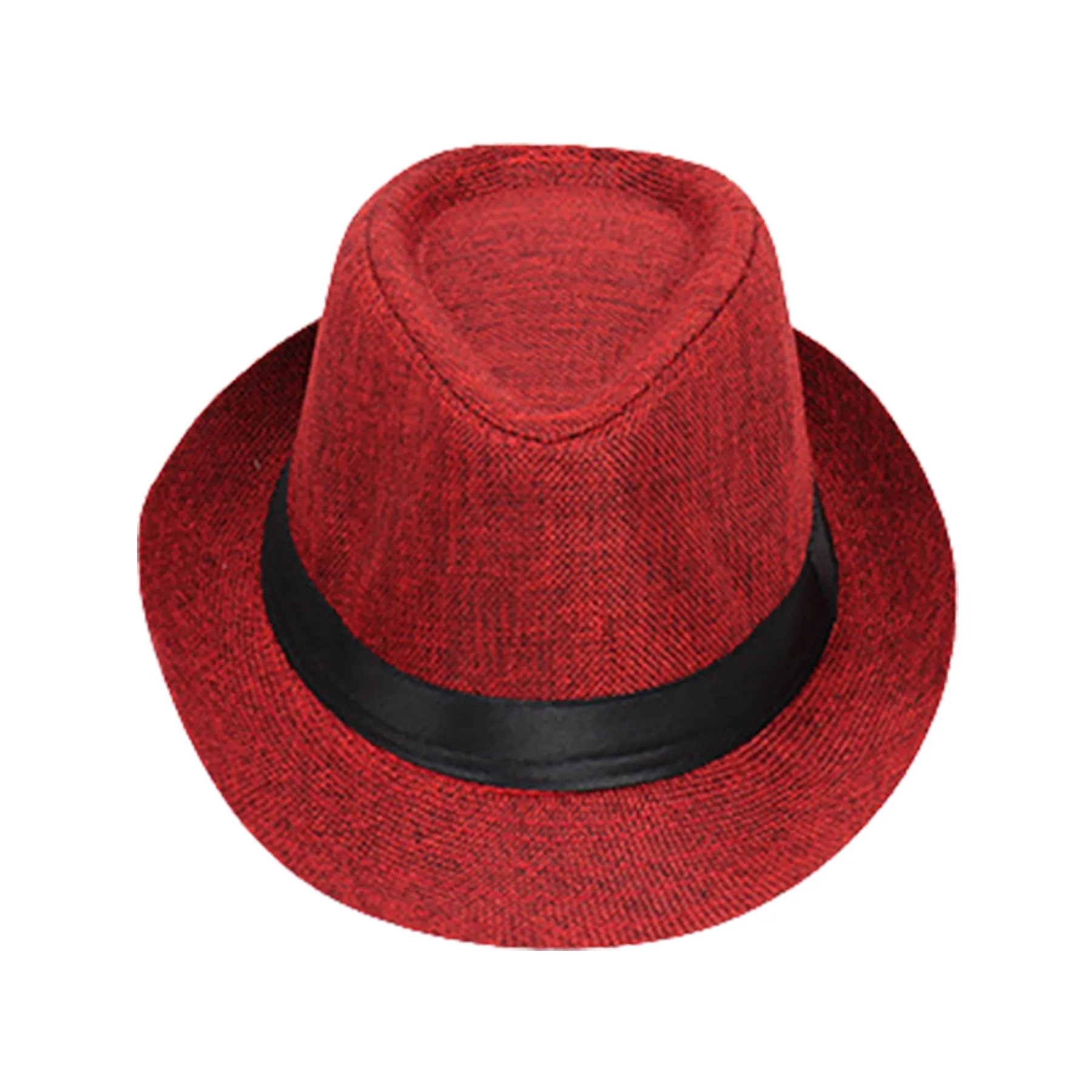 Solid Color Linen Rolled Brim Sun Hat 6