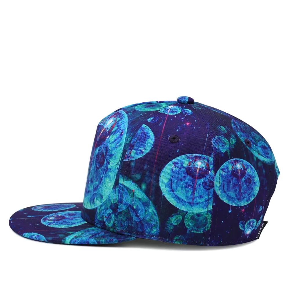 All Over Print Moon Snapback Hat 3