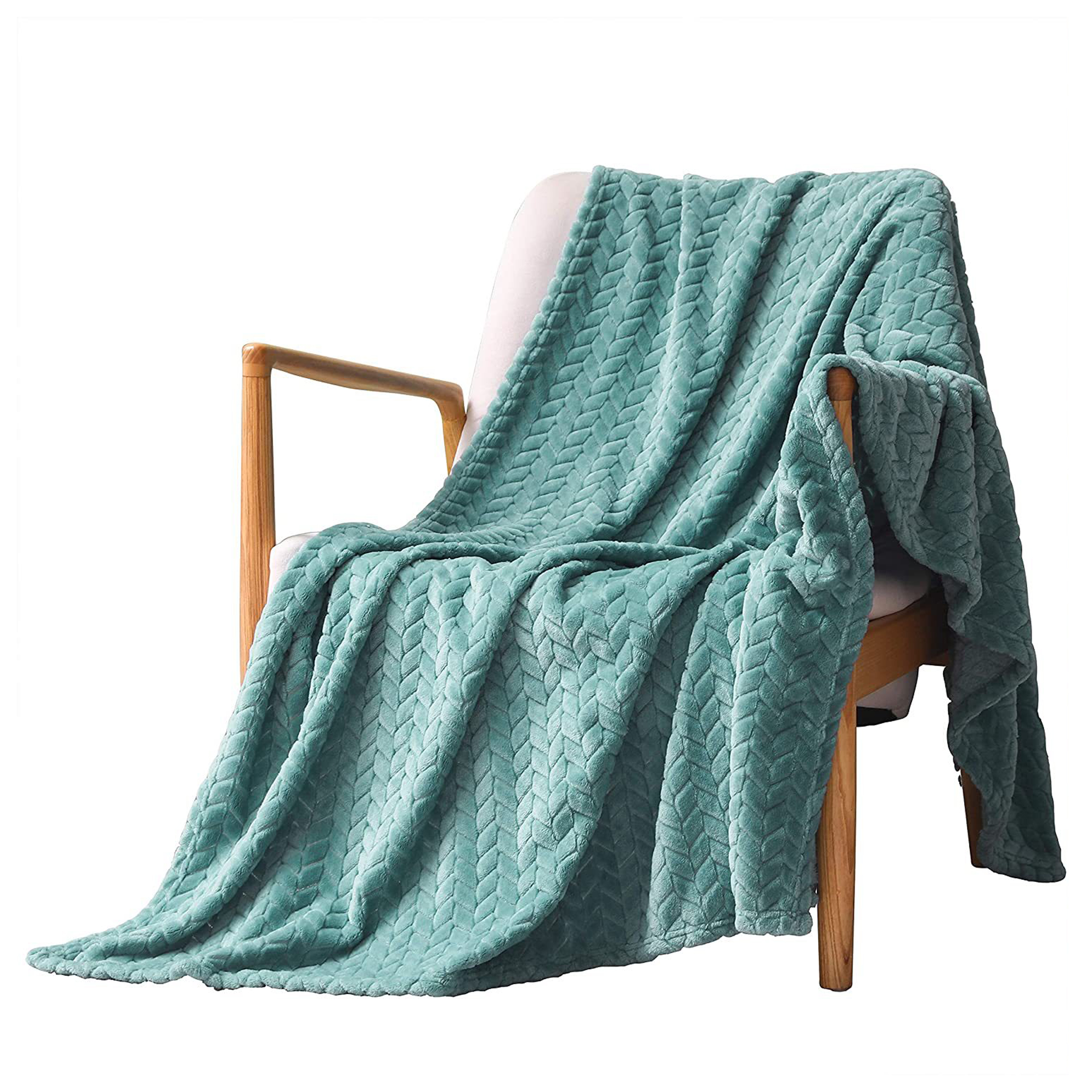 Polyester Simple Solid Color Sofa Blanket 14