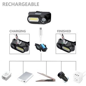 Portable LED Headlamp Dual Switch Motion Sensor 14