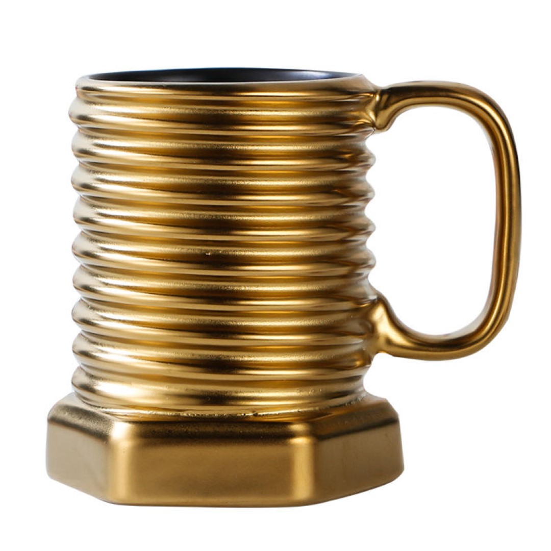 Personalized Creative Ceramic Mug With Screw Design 1