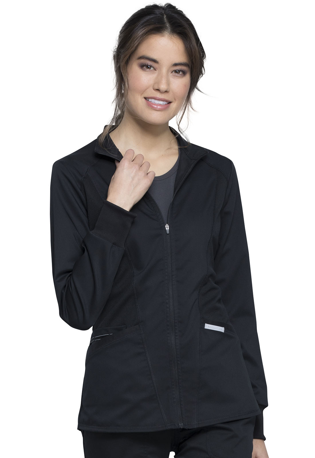 Cherokee - Workwear Revolution - Women's 2-Pocket Zip Front Jacket