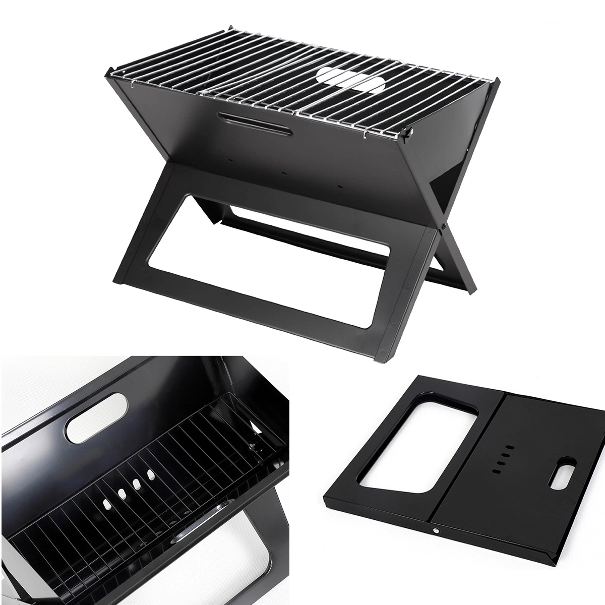 Portable Foldable Notebook Charcoal Grill 2