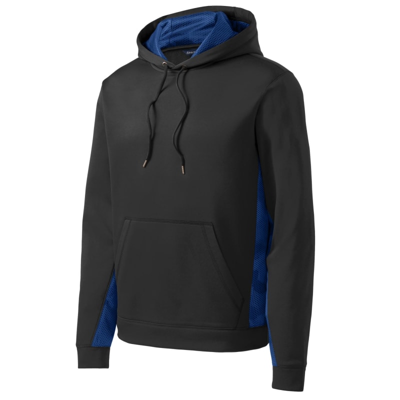 Sport-Tek Sport-Wick CamoHex Fleece Colorblock Hooded Pullover., custom hoodie or sweatshirt with logo imprint 13
