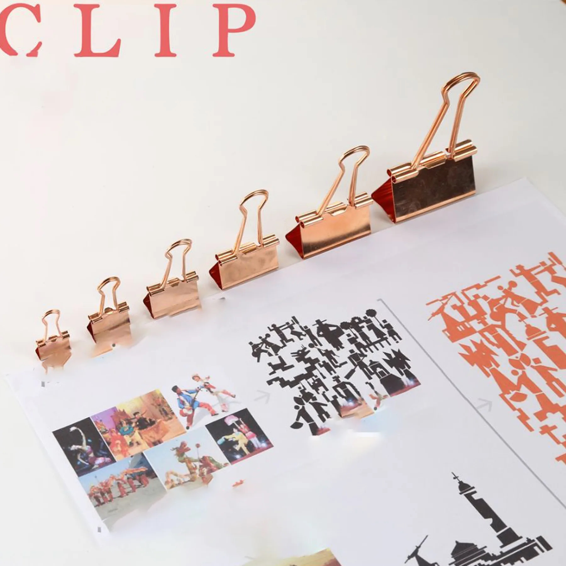 12 pcs Rose Gold Clip ( 51 mm) 4