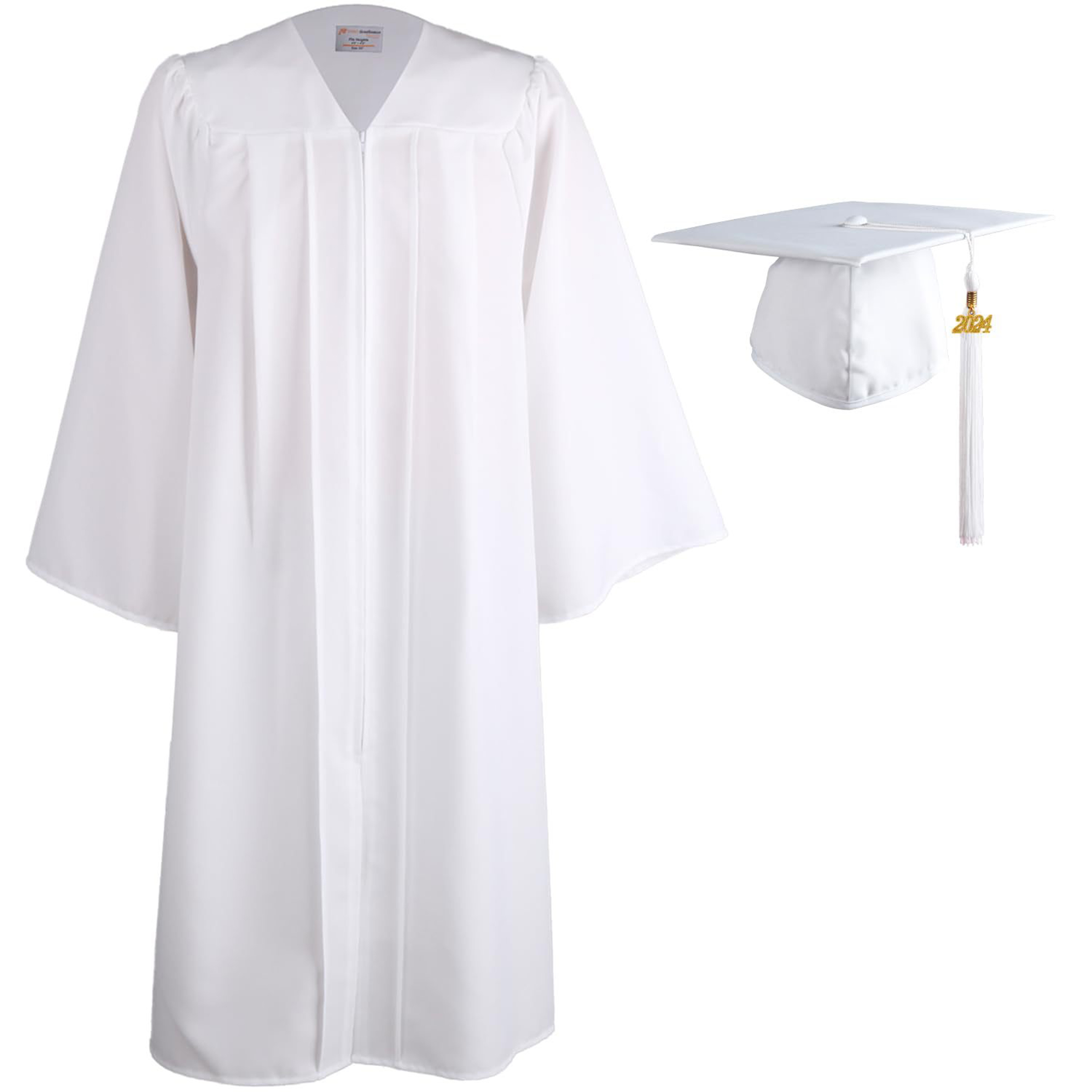 Polyester Matte Graduation Hat And Dress Paired With Tassels 5