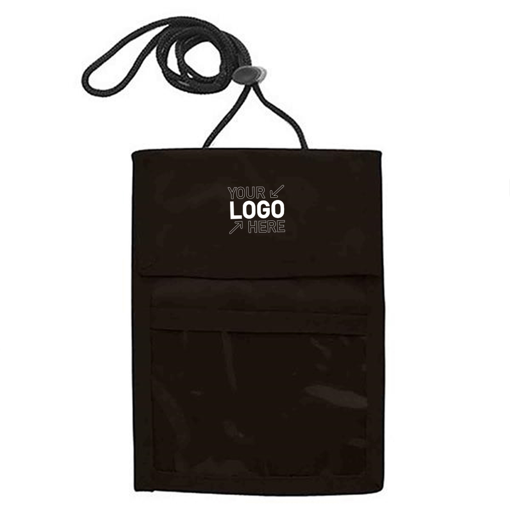 Large Badge Holder Neck Wallets With Clear Display Window 8
