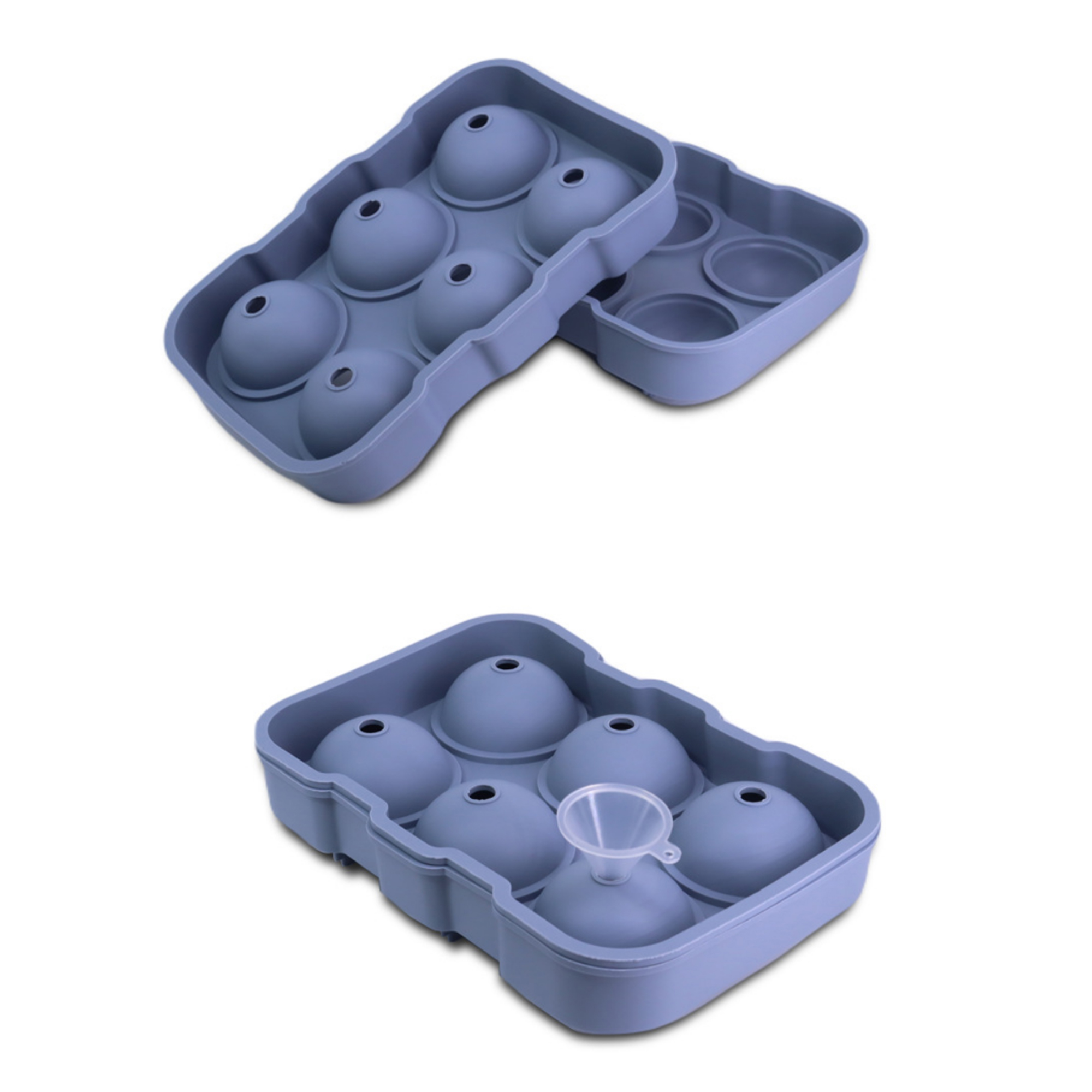 MOQ 50 PCS Durable Silicone Ball Shaped Ice Tray 2
