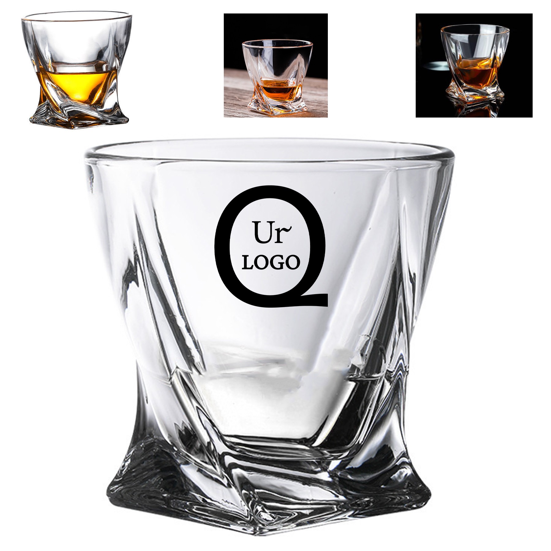 10Oz Twisted Style Whiskey Glass 1