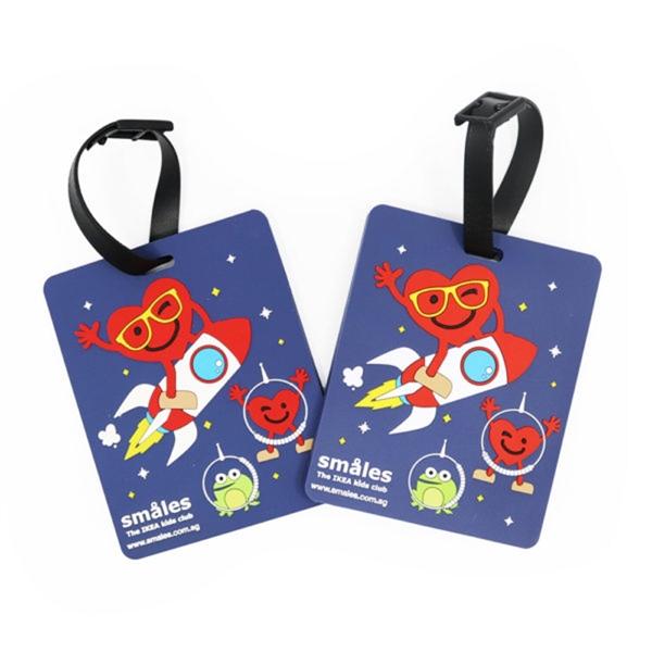 PVC Custom Luggage Tag - 3.7"x2.2" 3