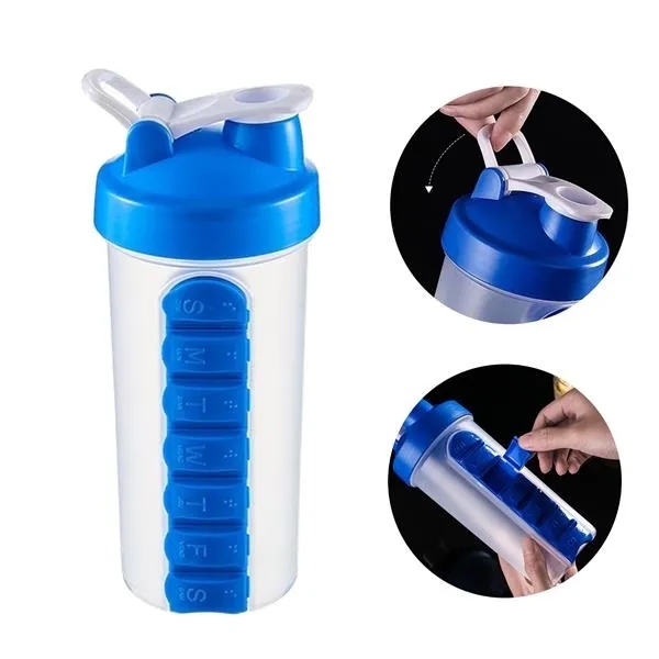 7 Day Pill Box Organizer With Water Bottle 3