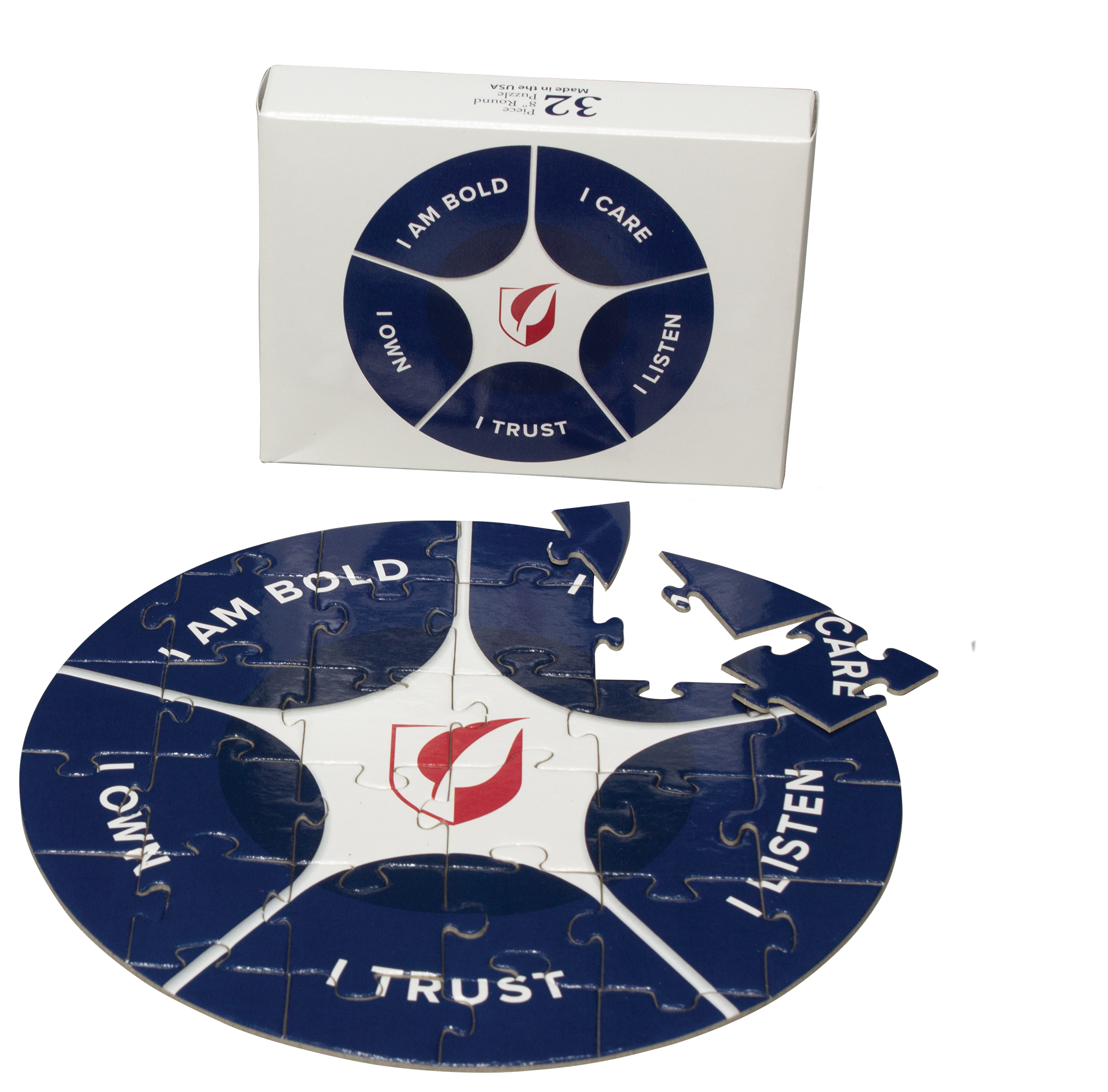 32 Pieces - 8" Diameter - Medium Puzzle in Box 1