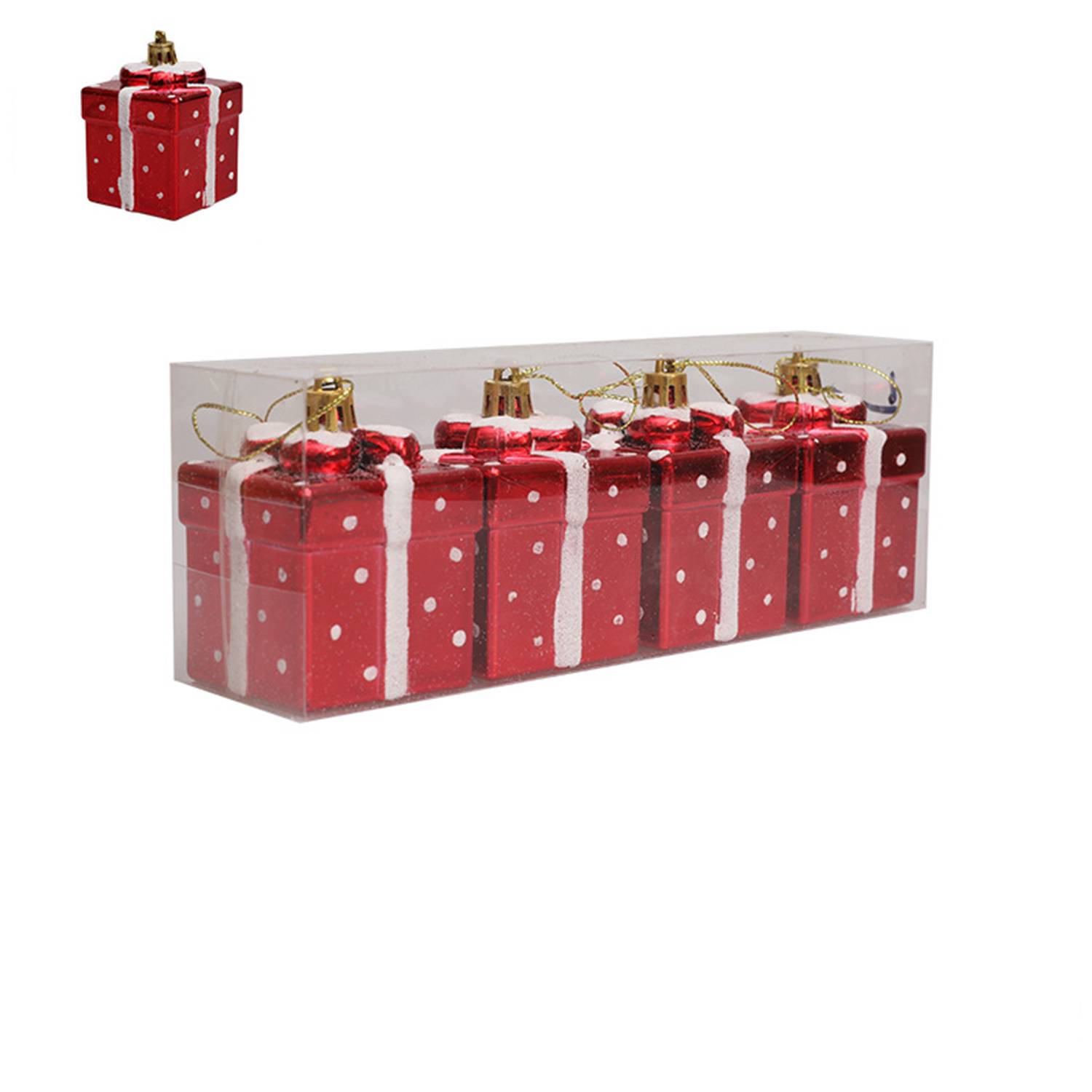 4 Pcs Mini Christmas Tree Ornament Gift Boxes 9