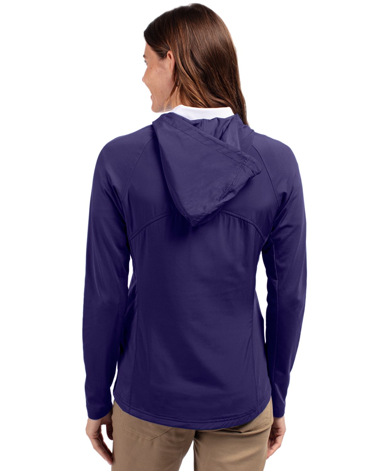 Cutter & Buck Adapt Recycled Soft Knit Stretch Womens Hybrid Full Zip Jacket 14
