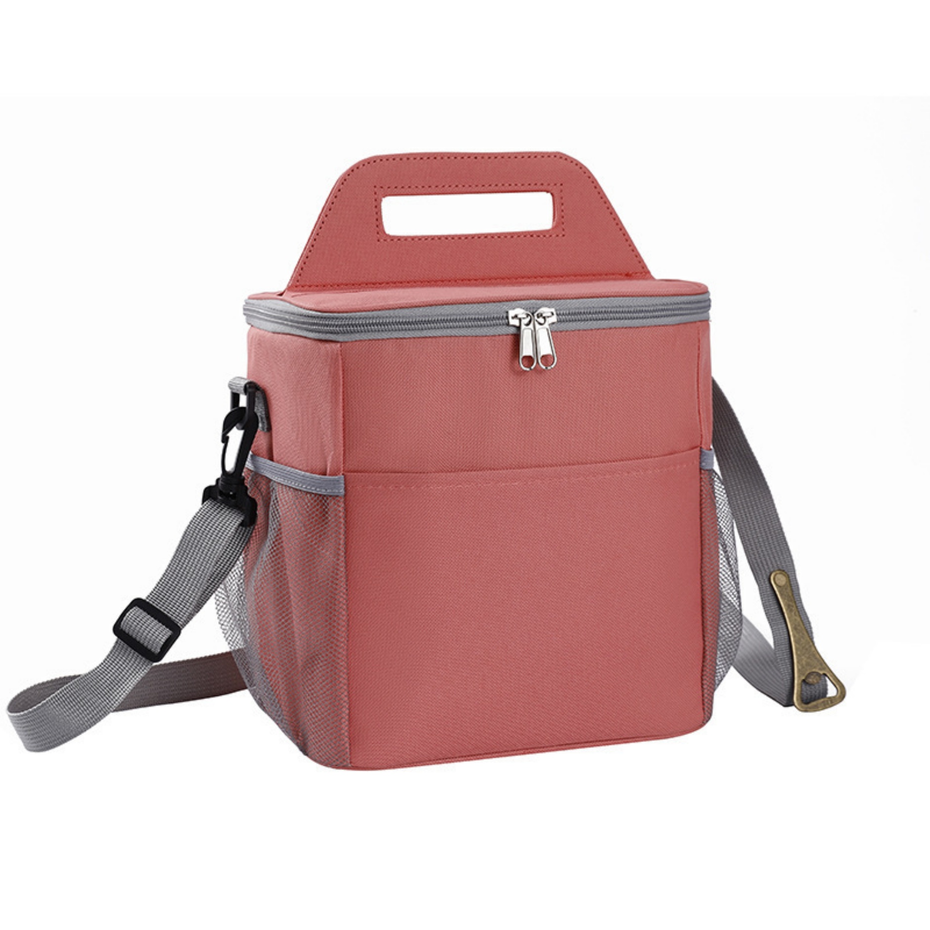 Insulated Lunch Bag Cooler Tote Bag with Beer Bottle Opener and Adjustable Shoulder Strap 1