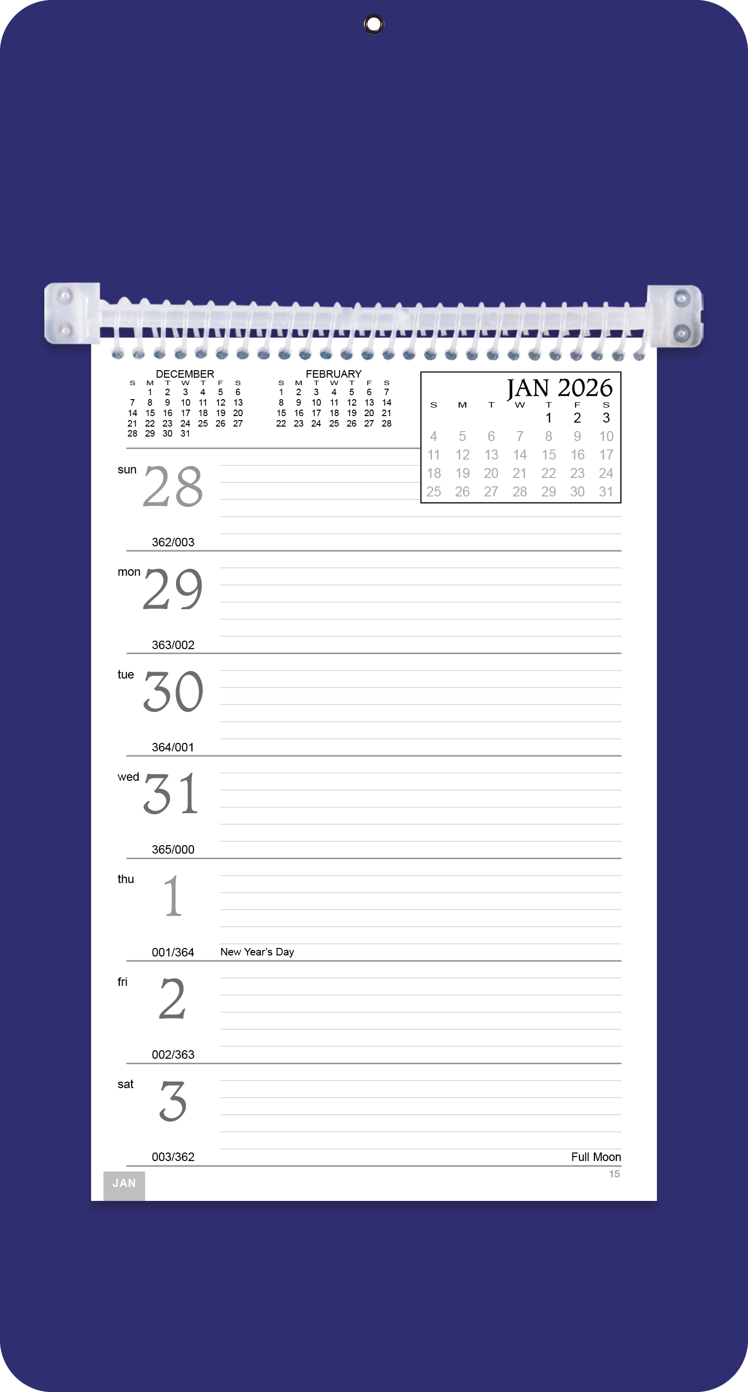 Triumph® Calendars Weekly Memo Calendar 9