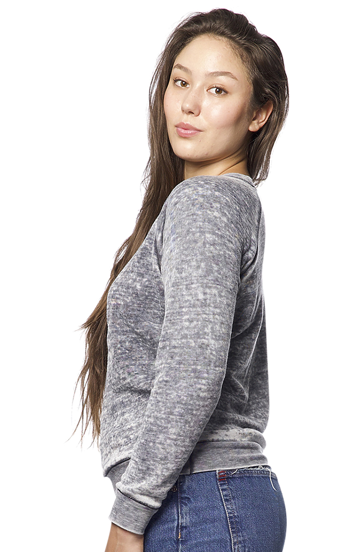 Women's Burnout Fleece Raglan Pullover 3