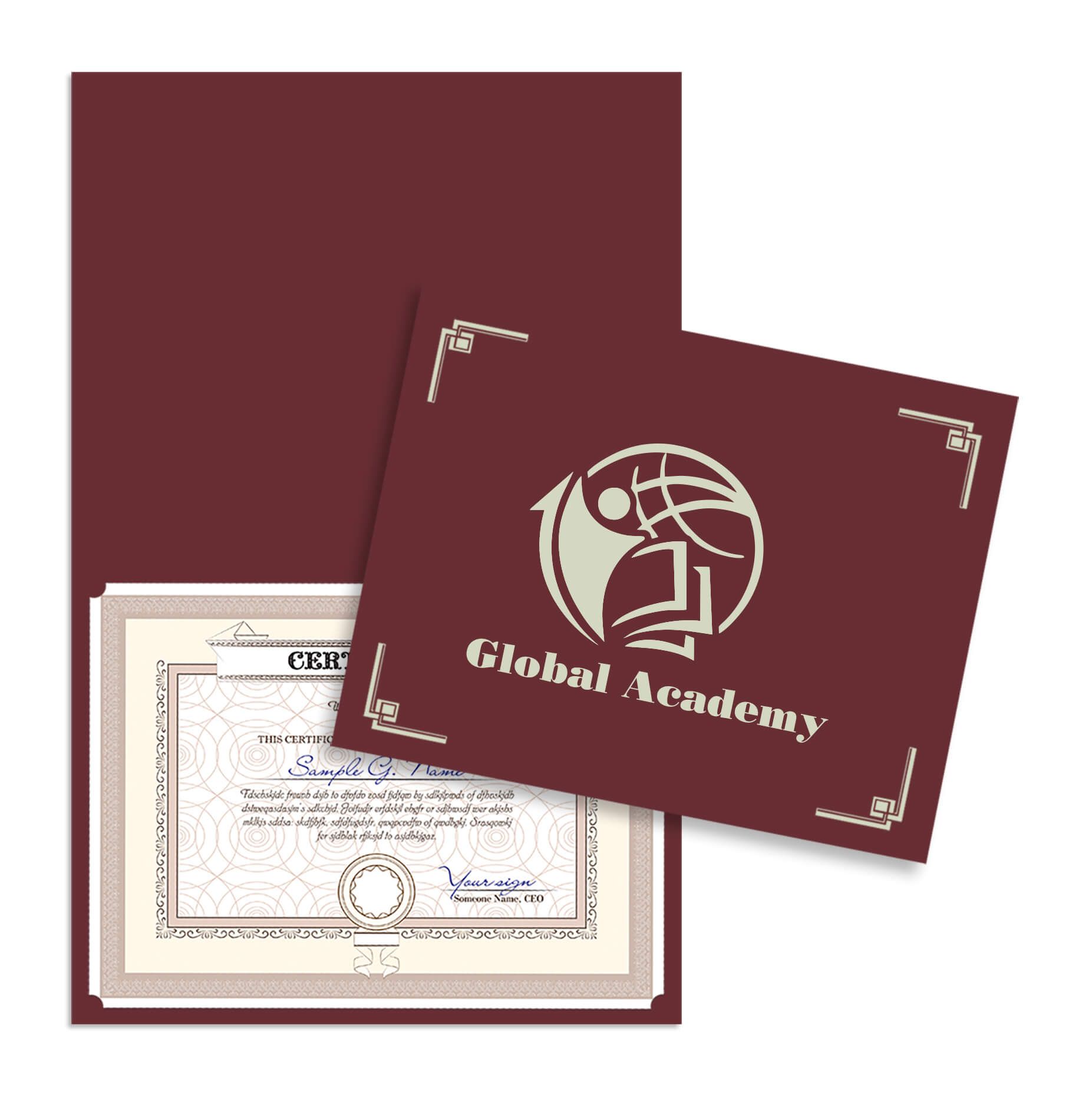 Linen Certificate Holder 7