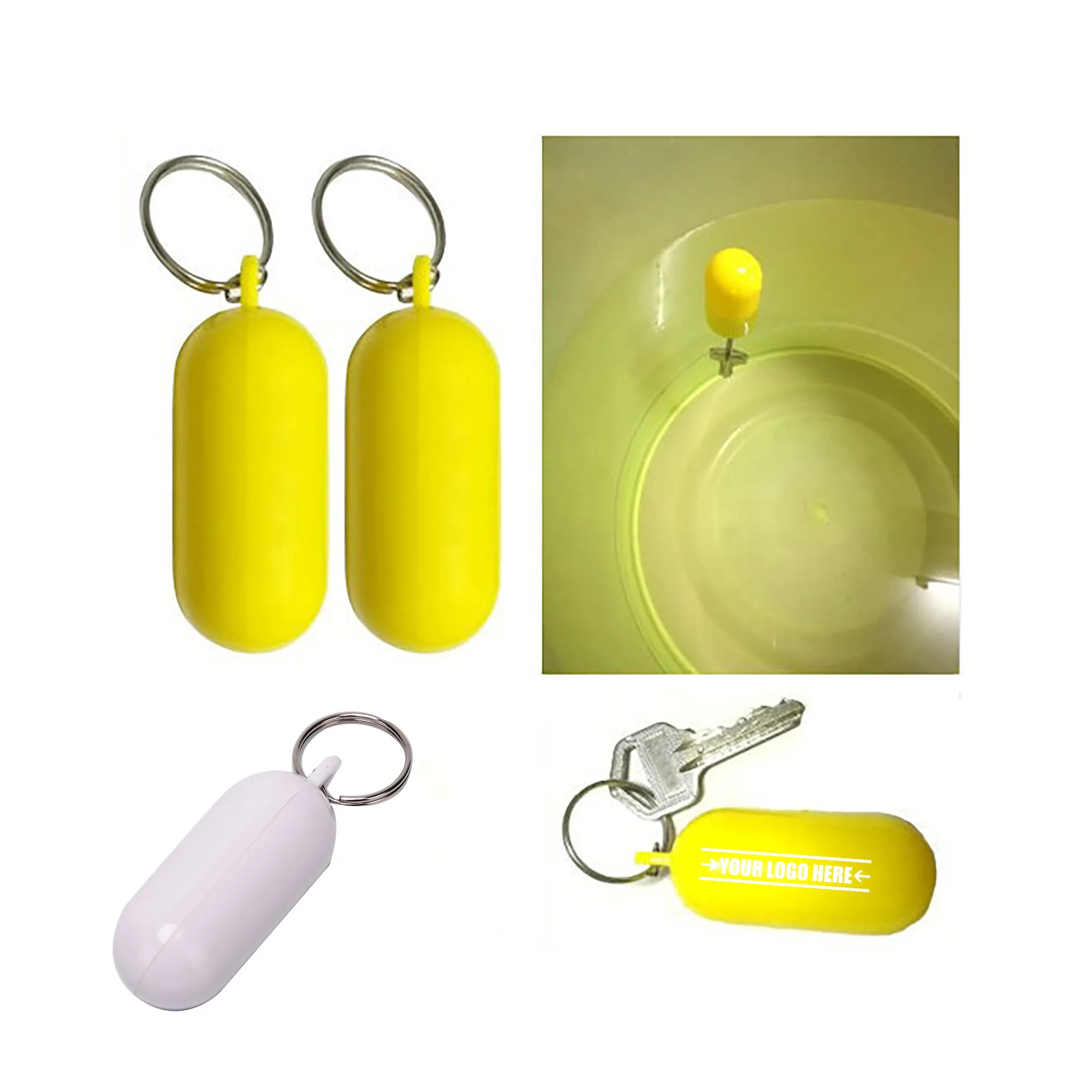 Capsule Shaped Floating Keychain 2